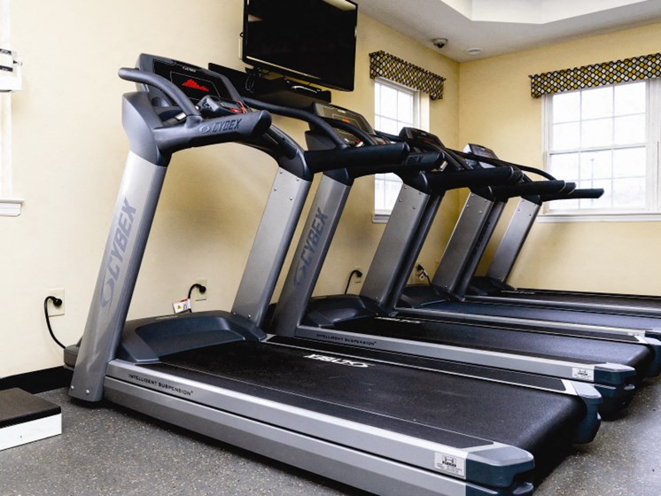 treadmills all in a row at Heatherwood House at Patchogue, New York, 11772